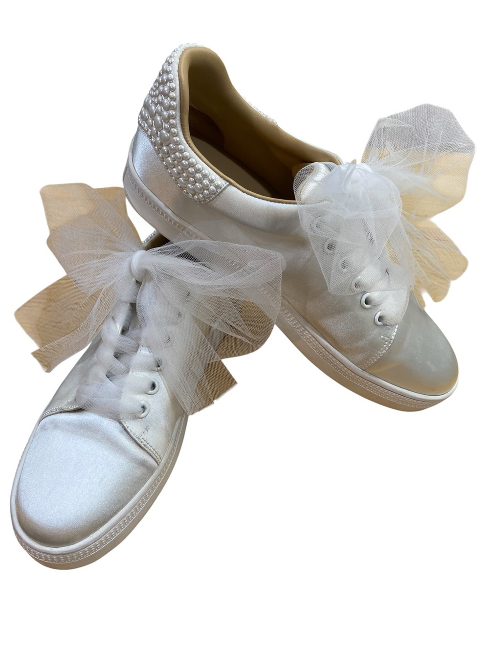 Badgley Mischka Gem Dressy Satin Sneakers